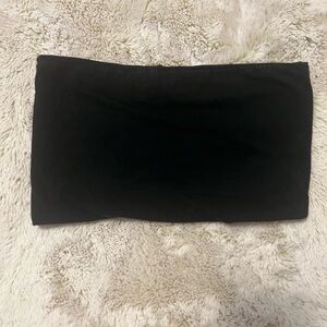 Black cropped tube top